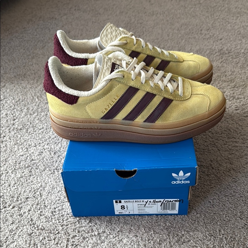 Adidas Gazelle Bold Yellow Sneakers